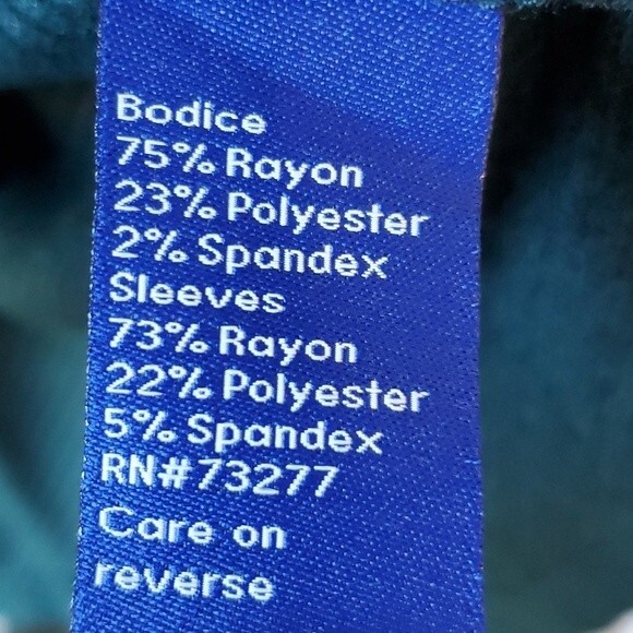 TWO A-LINE SOFT KNIT TOPS SIZE LARGE BELL SLEEVE GREEN VARIEGATED BLUE APT. 9 - Picture 4 of 11